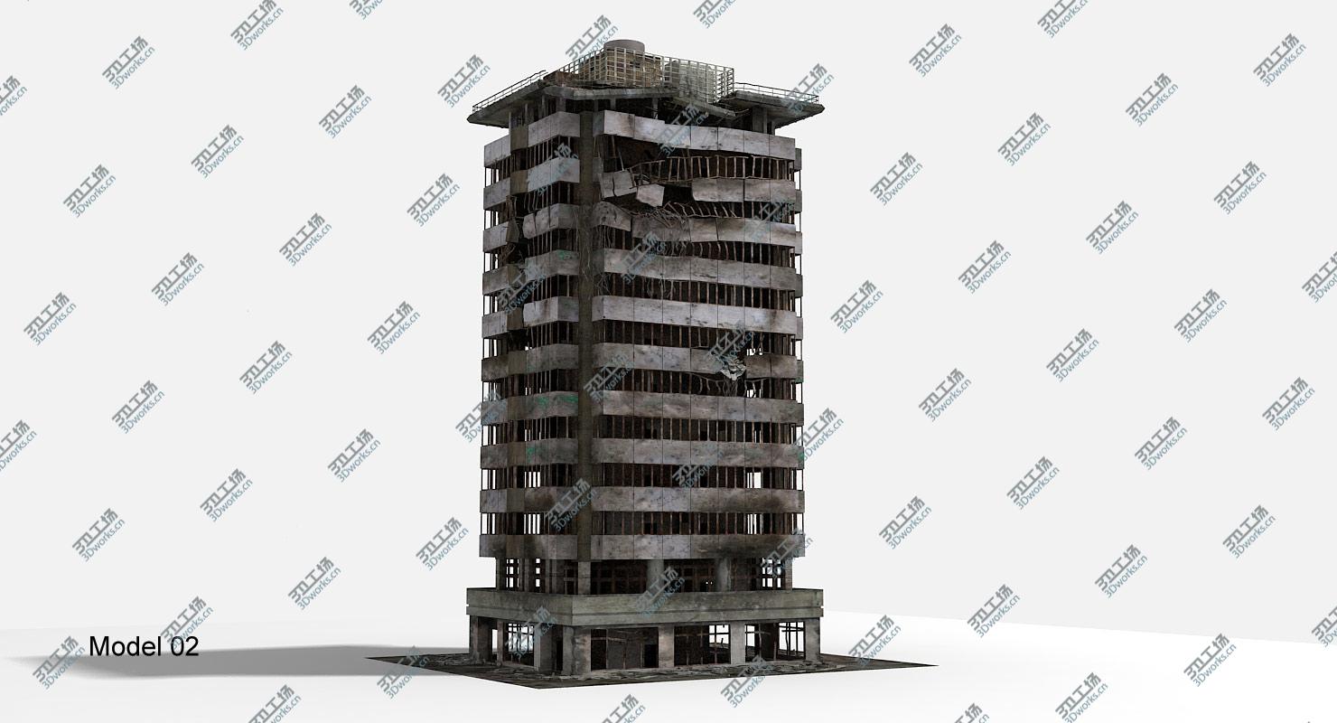 images/goods_img/202104093/3D Destroyed Ruin Abandoned Buildings Set 5 Collection model/5.jpg